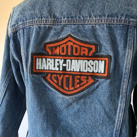 NWT Harley-Davidson Women's Bar & Shield Denim Jacket in Medium Indigo - Picture 6 of 12